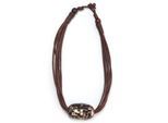 Kette mit Anhänger "Geli", Damen, Gr. onesize, Baumwolle, braun, COLLEZIONE ALESSANDRO, Basic, Halsketten, mit echten Muscheln