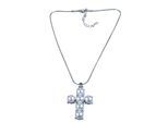 Kette mit Anhänger "Emely", Damen, Gr. onesize, Metall, silber, COLLEZIONE ALESSANDRO, Halsketten, mit elegantem Kreuzanhänger