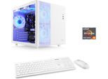 CSL PC "Cube V24195", weiß, Microsoft Windows 11 Home (64 Bit), 16 GB RAM 500 GB SSD, Desktop-PCs, PC