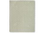 Plaid DESCANSO "Jacquard teddy", grün (sage grün), B:130cm L:160cm, Polyester, Wohndecken, Weich, Kuscheldecke, Wohndecke, Teddy, Jacquard, in 2 Größen