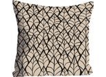 Dekokissen QUEENCE "»Blätter«", bunt (bunt, bedruckt), B:40cm L:40cm, Polyester, Dekokissen_Sitzkissen_Kissenhüllen, Kissenhülle ohne Füllung, 1 Stück