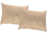 Dekokissen ADAM "Casket Valdelana Light", beige (beige, gemustert), B:60cm L:40cm, Baumwolle, Dekokissen_Sitzkissen_Kissenhüllen, mit Rautenmuster, Wendekissenhülle ohne Füllung, 1 Stück