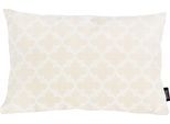 Dekokissen DONE. "Windsor Milano", beige (beige, weiß, gemustert), B:40cm L:60cm, Baumwolle, Polyester, Dekokissen_Sitzkissen_Kissenhüllen, Jacquardgewebte Kissenhülle ohne Füllung mit Reißverschluss, 1 Stück