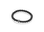 Armband FIRETTI "Schmuck Geschenk Armschmuck Armkette Edelstein Farbstein Achat", schwarz (schwarz, grau, schwarz, grau), Armbänder, Damen, 17cm, Materialmix, Armband, mit Achat und Kristallsteinen