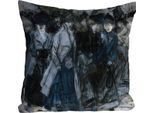 Dekokissen QUEENCE "»Frauen«", bunt (bunt, bedruckt), B:40cm L:40cm, Polyester, Dekokissen_Sitzkissen_Kissenhüllen, Kissenhülle ohne Füllung, 1 Stück