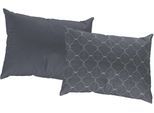 Dekokissen ADAM "Indian Cortezada", blau (blau, gemustert), B:60cm L:40cm, Baumwolle, Dekokissen_Sitzkissen_Kissenhüllen, mit Ornamenten, Wendekissenhülle ohne Füllung, 1 Stück