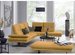 Ecksofa W.SCHILLIG "broadway, Designsofa, toller Sitzkomfort, zeitlos, elegant, L-Form", gelb (kurkuma z69), B:284cm H:94cm T:224cm, Longlife Xtra-Leder Z69: Das feinnarbige, gedeckte Softleder Z69 besticht durch seine außergewöhnliche Weichheit im trendigen »Vintage-Look«, Hautstärke 0, 9 - 1, 1 mm, Sofas, Ecksofa, Sitztiefenverstellung, Kopfteil- & Seitenteilverstellung, Breite 284cm