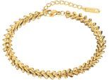Armband FIRETTI "Schmuck Geschenk Edelstahl Armschmuck Herzkettengliederung Liebe", gold (gelbgoldfarben), Armbänder, Damen, 23,5cm, Edelstahl, Armband