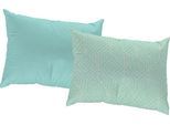 Dekokissen ADAM "Easy Diamond", blau (hellblau, gemustert), B:40cm L:60cm, Baumwolle, Dekokissen_Sitzkissen_Kissenhüllen, Reißverschluss, gemustert, Wendekissenhülle ohne Füllung, 1 Stück