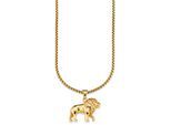 Kette mit Anhänger BRUNO BANANI "Schmuck Geschenk Halskette Löwe Venezianerkette", gold (gelbgoldfarben), Halsketten, Herren, Edelstahl, L: 55 B: 3mm, B:3mm