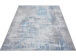 Teppich LUXOR LIVING "Punto 1", beige (creme, blau), B:120cm H:5mm L:170cm, Polyester, Teppiche, Teppich, Kurzflor, bedruckt, modernes Design