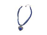 Kette mit Anhänger ALLGÄU REBELL "Lissi", Damen, Gr. onesize, Metall, blau, Basic, Halsketten, mit Herzanhänger