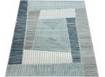 Teppich PACO HOME "Stilo 850", blau, B:60cm H:12mm L:100cm, Polypropylen (PP), Teppiche, Teppich, In- und Outdoor geeignet, Wohnzimmer