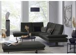 Ecksofa W.SCHILLIG "broadway, Designsofa, toller Sitzkomfort, zeitlos, elegant, L-Form", grau (graphit z59), B:284cm H:94cm T:224cm, Longlife Xtra-Leder Z59: Glattleder mit modischer Prägung. Hautstärke 0, 9 - 1, 1 mm, Sofas, Ecksofa, Sitztiefenverstellung, Kopfteil- & Seitenteilverstellung, Breite 284cm