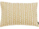 Dekokissen DONE. "Lidia", gold (goldfarben), B:40cm L:60cm, Baumwolle, Leinen, Viskose, Dekokissen_Sitzkissen_Kissenhüllen, Jacquardgewebte Kissenhülle ohne Füllung mit Leinenanteil, 1 Stück