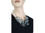 Kette mit Anhänger "Ice", Damen, Gr. onesize, Kunstfaser, grau, COLLEZIONE ALESSANDRO, Basic, Halsketten, mit vielen facettierten Perlen in verschiedenen Formen