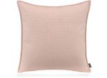 Dekokissen H.O.C.K. "Bobo", rosa (rosa, gemustert), B:50cm H:10cm L:50cm, Baumwolle, Polyester, Dekokissen_Sitzkissen_Kissenhüllen, mit Jaquard-Struktur, Kissenhülle mit Füllung, 1 Stück