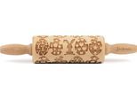 Teigroller FOLKROLL "3D-Motiv-Teigrolle", braun, L:23cm, Massivholz, Teigroller, Happy Easter