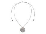 Kette mit Anhänger STEUER "Metall matt 96cm Keramik weiß mit Struktur", silber (silbergrau), Halsketten, Damen, 96cm, Keramik, L: 96 B: 38mm, glänzend, B:38mm