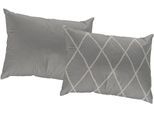 Dekokissen ADAM "Casket Valdelana Light", grau (dunkelgrau, gemustert), B:60cm L:40cm, Baumwolle, Dekokissen_Sitzkissen_Kissenhüllen, mit Rautenmuster, Wendekissenhülle ohne Füllung, 1 Stück