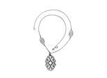 Lange Kette "Cara", Damen, Gr. onesize, Metall, silber, COLLEZIONE ALESSANDRO, Basic, Halsketten, mit Ornamenten