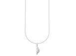 Kette mit Anhänger BRUNO BANANI "Schmuck Geschenk Silber 925 Halsschmuck Halskette Ankerkette", bunt (silberfarben, weiß), Halsketten, Damen, Silber 925 (Sterlingsilber), L: 45, mit Zirkonia (synth.)