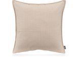 Dekokissen H.O.C.K. "Bobo", beige (beige, taupe, gemustert), B:50cm H:10cm L:50cm, Baumwolle, Polyester, Dekokissen_Sitzkissen_Kissenhüllen, mit Jaquard-Struktur, Kissenhülle mit Füllung, 1 Stück