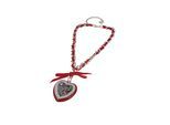 Kette mit Anhänger ALLGÄU REBELL "Rosi", Damen, Gr. onesize, Metall, rot, Basic, Halsketten, mit Herzanhänger