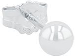 Single-Ohrstecker AMOR "9146093", silber (silberfarben), Ohrringe, Damen, 4mm, Silber 925 (Sterlingsilber)