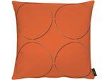 Dekokissen APELT "Mezzo" Gr. 1, orange (orange, kreise), B:48cm L:48cm, Polyester, Dekokissen_Sitzkissen_Kissenhüllen, Kissenhülle mit Füllung, 1 Stück