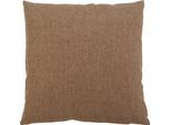 Dekokissen GÖZZE "Milano", braun (braun, unifarben), B:40cm L:40cm, Polyester, Dekokissen_Sitzkissen_Kissenhüllen, mit Reißverschluss, Kissenhüle ohne Füllung, 2 Stück