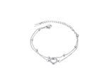 Armband FIRETTI "Schmuck Geschenk Armschmuck Armkette Ankerkette Circle", silber (edelstahlfarben, weiß, weiß), Armbänder, Damen, 23cm, Edelstahl, Armband, mit Zirkonia (synth.)