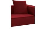 Sofakissen W.SCHILLIG "around-the-block", rot (ruby rot z59), B:60cm H:60cm, Longlife Xtra-Leder Z59: Glattleder mit modischer Prägung. Hautstärke 0, 9 - 1, 1 mm, Polsterauflagen, Sofakissen, Dekokissen ohne Steppung