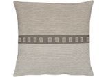 Dekokissen APELT "Milano", braun (schlamm, gemustert unifarben), B:49cm L:49cm, Baumwolle, Kunstfaser, Polyester, Dekokissen_Sitzkissen_Kissenhüllen, Kissenhülle ohne Füllung, 1 Stück
