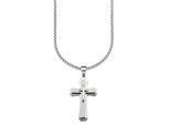 Kette mit Anhänger BRUNO BANANI "Schmuck Geschenk Halskette Kreuz Venezianerkette", silber (edelstahlfarben), Halsketten, Herren, Edelstahl, L: 55 B: 3mm, B:3mm