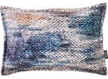 Dekokissen DONE. "Glam Colour", blau (blau, rost, silber, meliert), B:40cm L:60cm, Polyester, Dekokissen_Sitzkissen_Kissenhüllen, Reißverschluss, Ohne Füllung, meliert