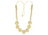 Lange Kette "Riz", Damen, Gr. onesize, Holz, gelb, COLLEZIONE ALESSANDRO, Basic, Halsketten, Holzperlen in verschiedenen Formen