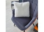 Fellkissen LUXOR LIVING "Dekokissen Novara" Gr. 9, weiß (altweiß, felloptik), B:40cm H:20cm L:40cm, Kunstfaser, Dekokissen_Sitzkissen_Kissenhüllen, Kunstfell, eckig, 40x40 cm, sehr weich, mit Füllung, Wohnzimmer