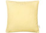 Dekokissen TOM TAILOR HOME "Dove Signature" Gr. 1, gelb (hellgelb, sonnengelb, unifarben), B:40cm H:0,5cm L:40cm, Baumwolle, Polyester, Dekokissen_Sitzkissen_Kissenhüllen, mit Paspel, Kissenhülle ohne Füllung, 1 Stück