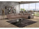 Ecksofa EGOITALIANO "Beverly, extravangantes Designsofa mit erstklassigem Sitzkomfort", beige (safari), B:378cm H:95cm T:282cm, Leder NUVOLE (Echtes Rindsleder). Halbnatürliches, halbnarbiges Rindsleder mit einer natürlichen Körnung von 1, 2 bis 1, 4 mm. Dieses Leder hat eine weiche, wachsartige Haptik mit mattem Aussehen und einem Wolkeneffekt. Es handelt sich um ein Naturleder, das die ursprüngl