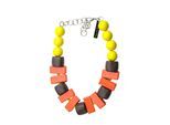 Kette mit Anhänger "Almada", Damen, Gr. onesize, Kunstfaser, orange, COLLEZIONE ALESSANDRO, Basic, Halsketten, aus Polyesterelementen