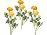 Kunstblume CREATIV GREEN, gelb, H:40cm, Kunststoff, Polyester, Kunstpflanzen, 6er Set