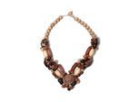 Kette mit Anhänger "Andrea", Damen, Gr. onesize, Holz, beige (natur), COLLEZIONE ALESSANDRO, Basic, Halsketten, mit unterschiedlichen Muscheln