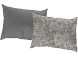 Dekokissen ADAM "Flower Cuveé Light", schwarz (schwarz, geblümt), B:60cm L:40cm, Baumwolle, Dekokissen_Sitzkissen_Kissenhüllen, mit Blumenmuster, Wendekissenhülle ohne Füllung, 1 Stück