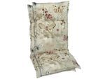 Sesselauflage GO-DE, rosa (creme, braun, rose), B:110cm H:5,5cm T:50cm, Bezug: 65% Polyester, 35% Baumwolle, Polsterauflagen