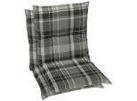 Sesselauflage GO-DE, grau (grau, creme, anthrazit), B:100cm H:5,5cm T:50cm, Bezug: 65% Polyester, 35% Baumwolle, Polsterauflagen