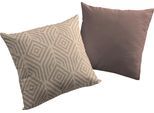 Dekokissen ADAM "Easy Diamond", braun (kaffee, gemustert), B:40cm L:40cm, Baumwolle, Dekokissen_Sitzkissen_Kissenhüllen, Reißverschluss, gemustert, Wendekissenhülle ohne Füllung, 1 Stück