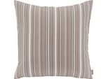 Dekokissen H.O.C.K. "Yucatan Outdoor Kissen", beige (beige, creme, gestreift), B:50cm H:10cm L:50cm, Polyacryl (dralon), Dekokissen_Sitzkissen_Kissenhüllen, mit bunten Streifen, Wendekissenhülle mit Füllung, 1 Stück