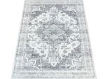 Teppich PACO HOME "Cambridge 462", grau, B:60cm H:12mm L:100cm, Polyester, Teppiche, Teppich, Kurzflor, orientalisches Muster, Vintage Design