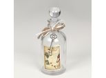Dekoobjekt AMBIENTE HAUS "Parfüm-Flasche - rund", beige (natur), B:7cm H:17cm T:7cm, Glas, Dekofiguren